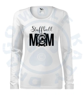 Dámské triko SLIM - Staffbull Mom Cute