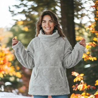 Zimní Oversize mikina DWK - Plyšové stopy